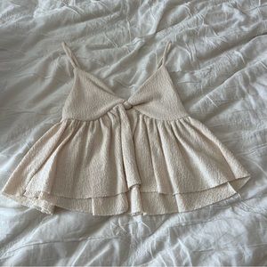 Urban Outfitters Spaghetti Strap Cream Off White Blouse Top